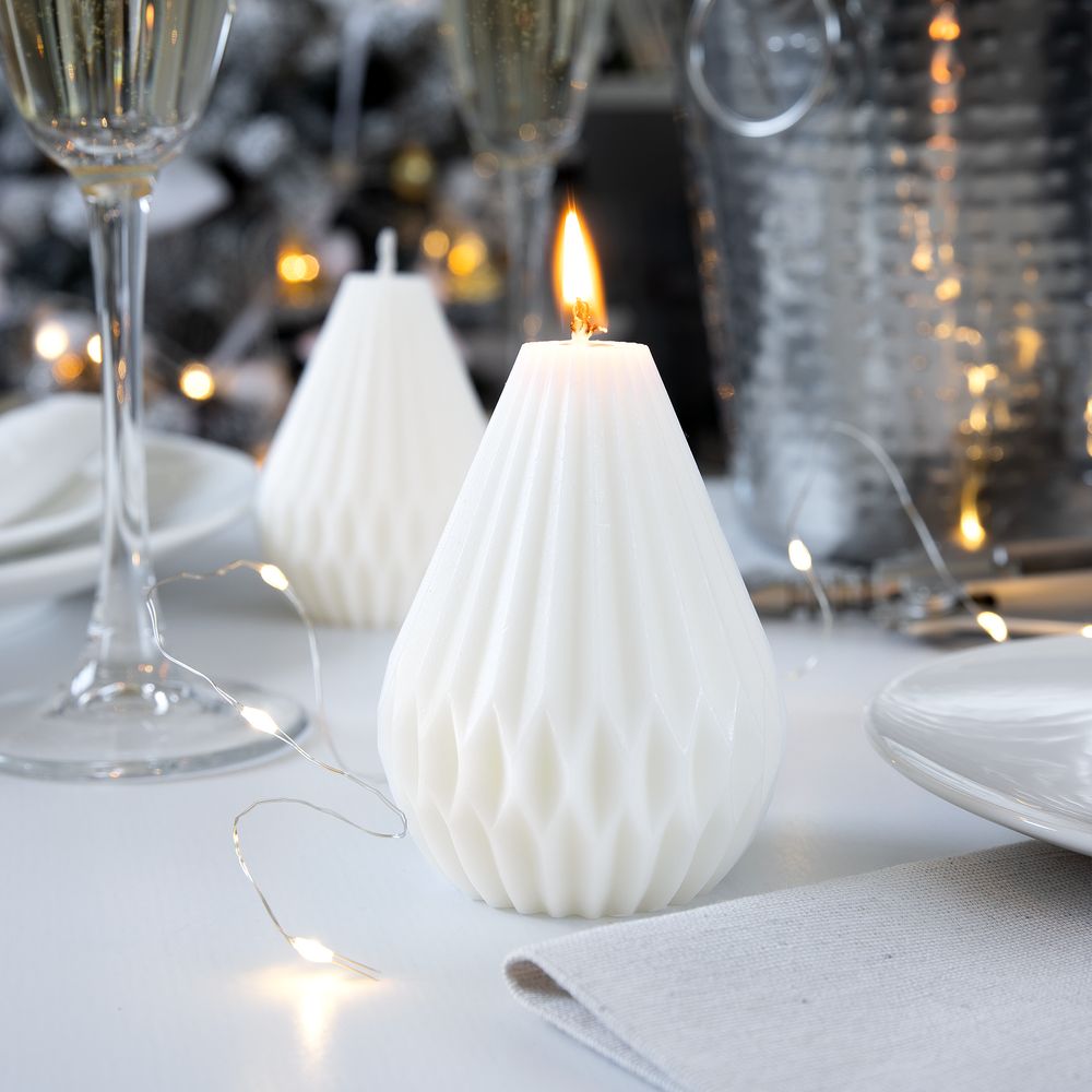 Свеча Pearfect, белая с логотипом