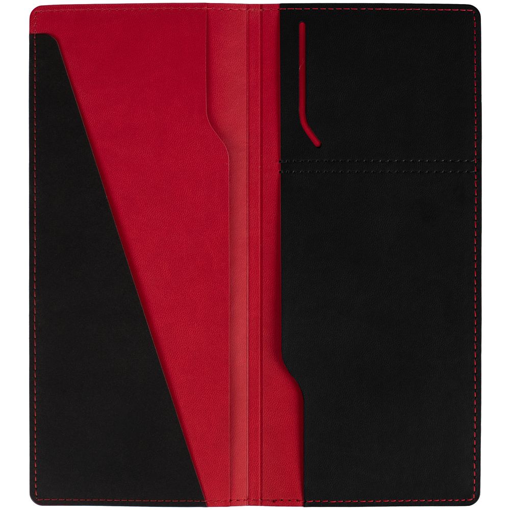 Дорожный органайзер Multimo, черный с красным с логотипом