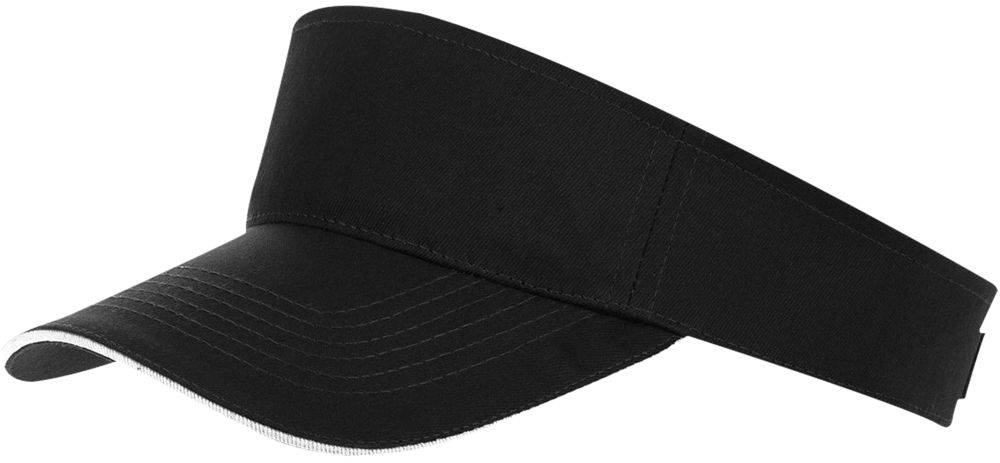 Козырек Ace, черный с белым с логотипом