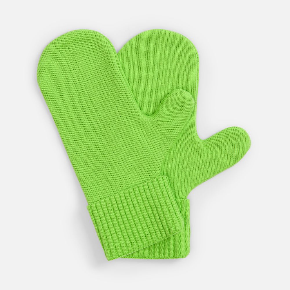 Варежки Yong, светло-зеленые (салатовые) с логотипом