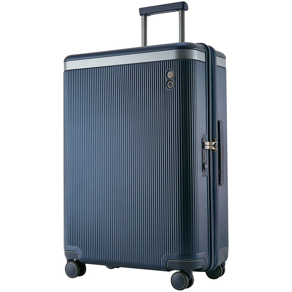 Чемодан Dynasty L, темно-синий с логотипом