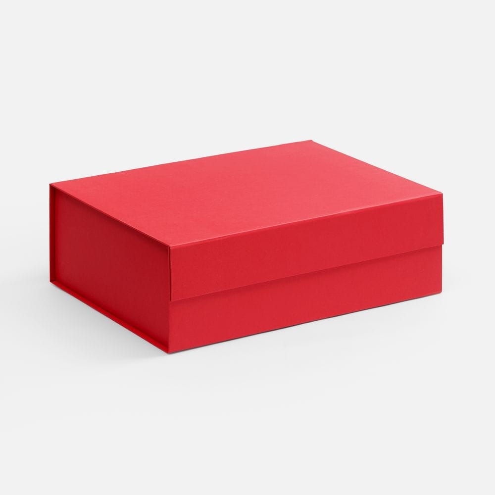 Коробка складная RealBig Fold, красная с логотипом
