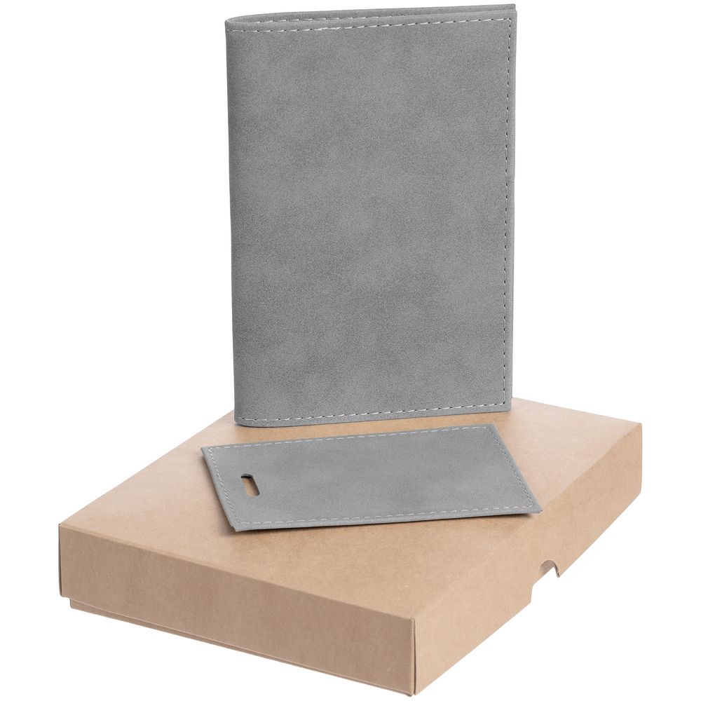 Набор Nubuk Travel, серый с логотипом