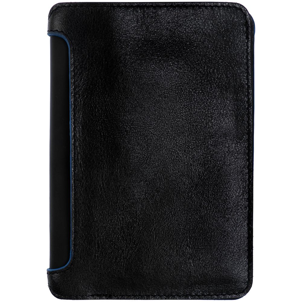 Автобумажник Arrival, черный с синим с логотипом