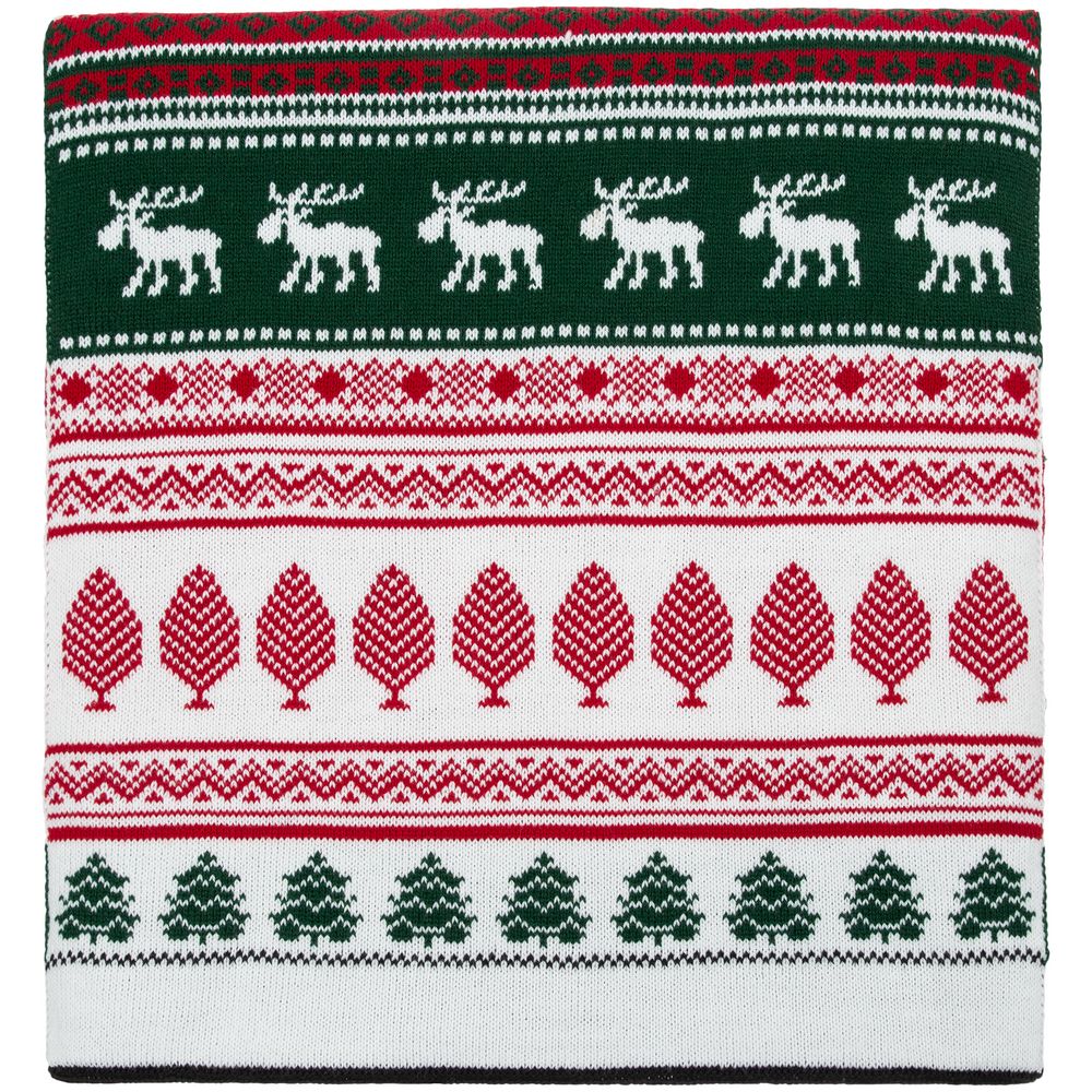 Шарф Mirakler, красный с зеленым с логотипом