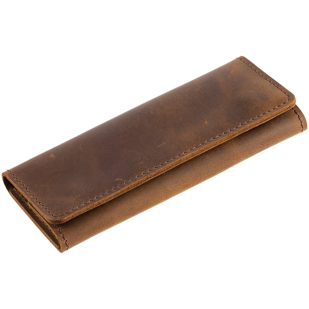 Ключница inStream, коричневая с логотипом