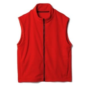 Жилет флисовый Manakin, красный с логотипом