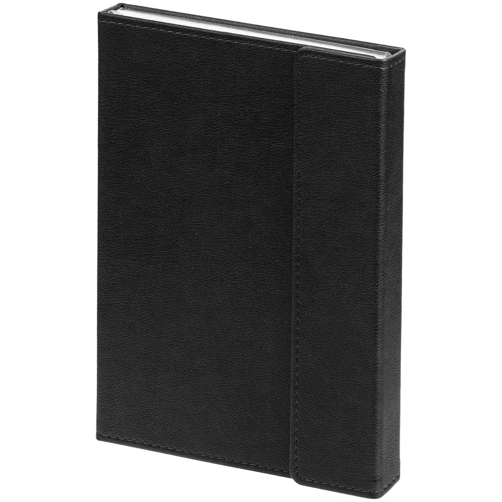 Ежедневник Flap на заказ, недатированный, черный с логотипом