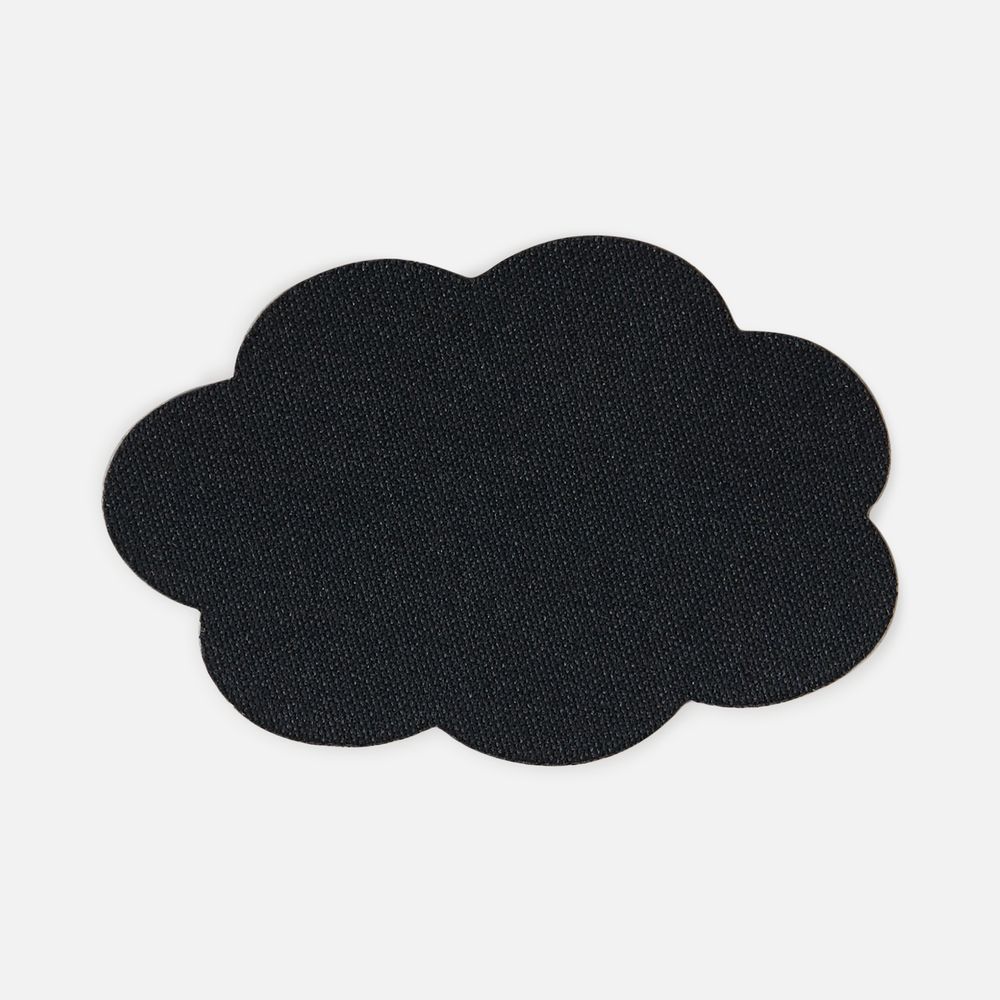 Наклейка тканевая Lunga Calum, L, черная с логотипом