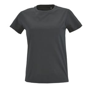 Футболка женская Imperial Fit Women, темно-серая с логотипом