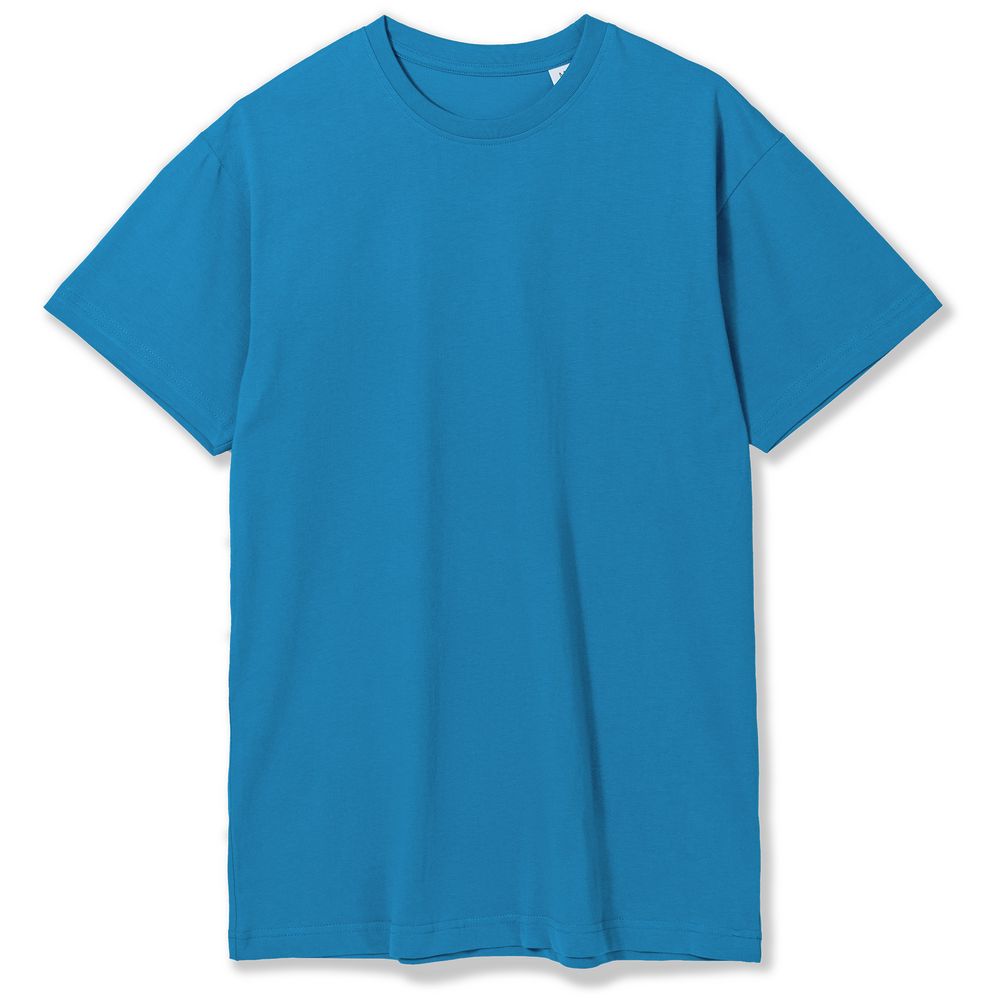 Футболка унисекс T-Bolka 180, бирюзовая с логотипом