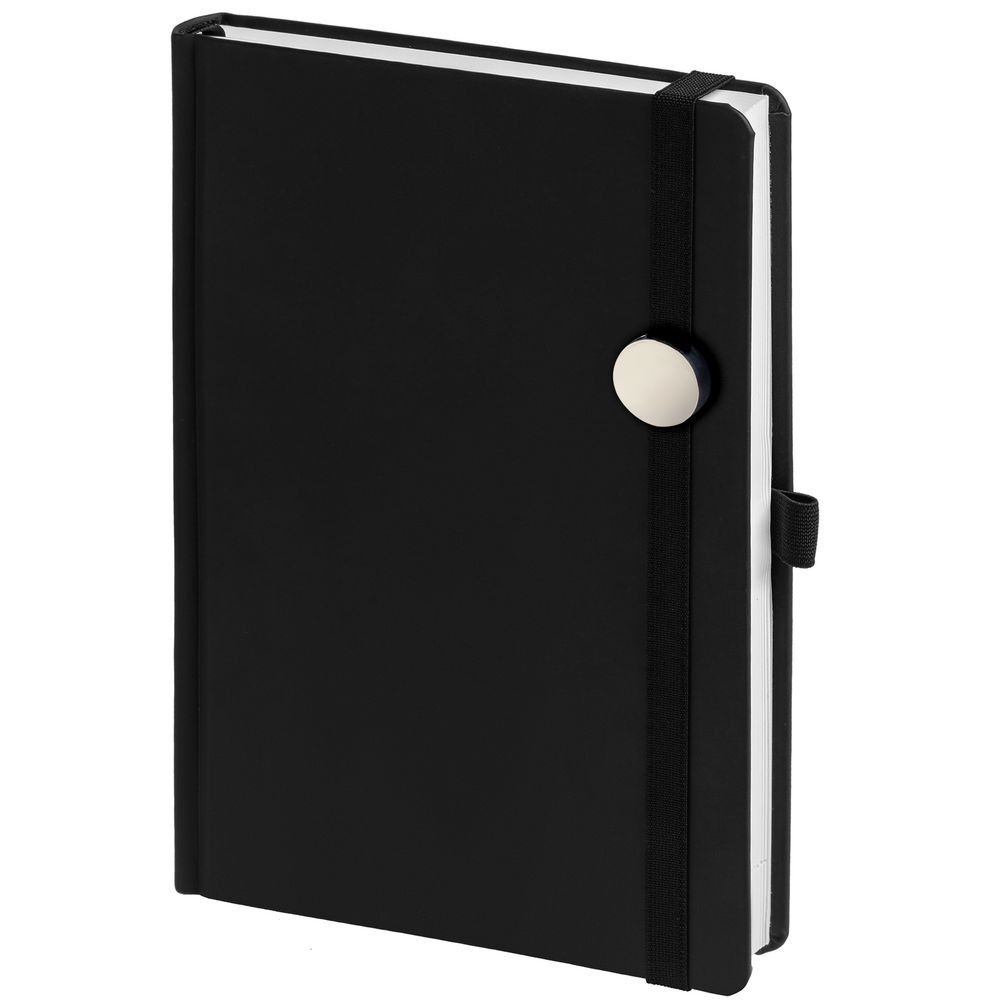 Ежедневник Favor Metal, недатированный, черный с логотипом