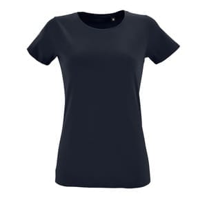 Футболка женская Regent Fit Women, темно-синяя (кобальт) с логотипом