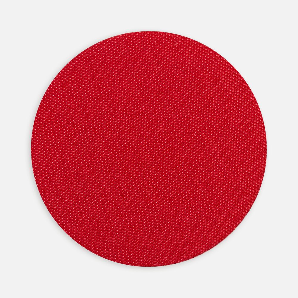 Наклейка тканевая Lunga Round, M, красная с логотипом