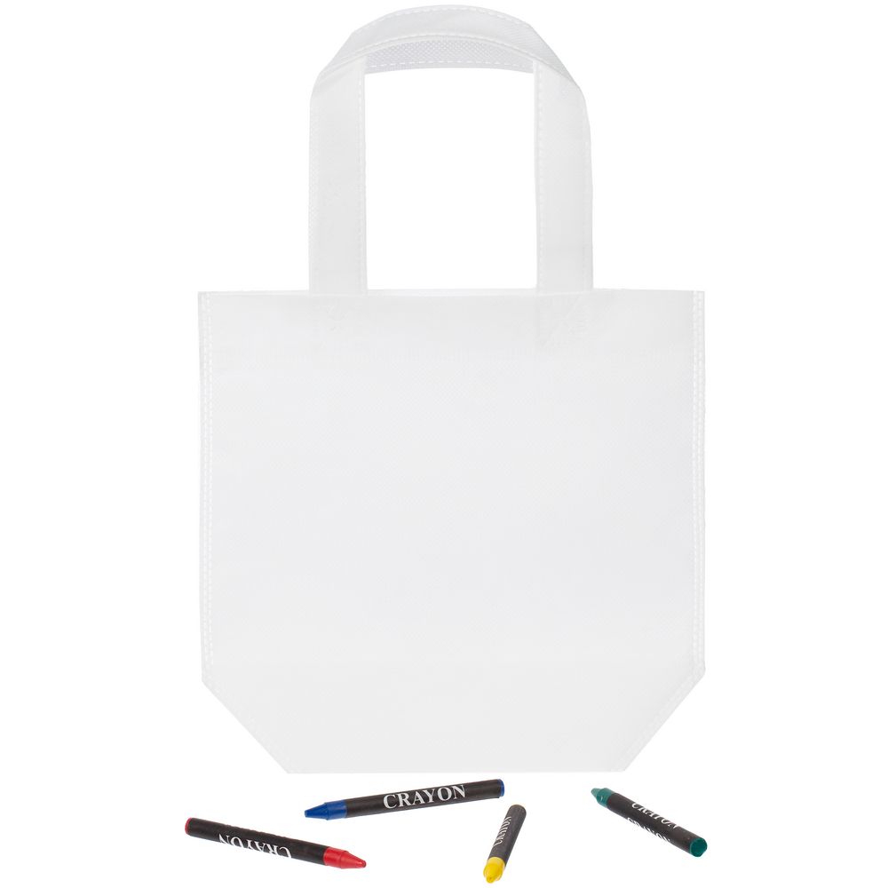 Сумка для раскрашивания Create, белая с логотипом
