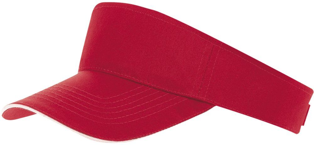 Козырек Ace, красный с белым с логотипом