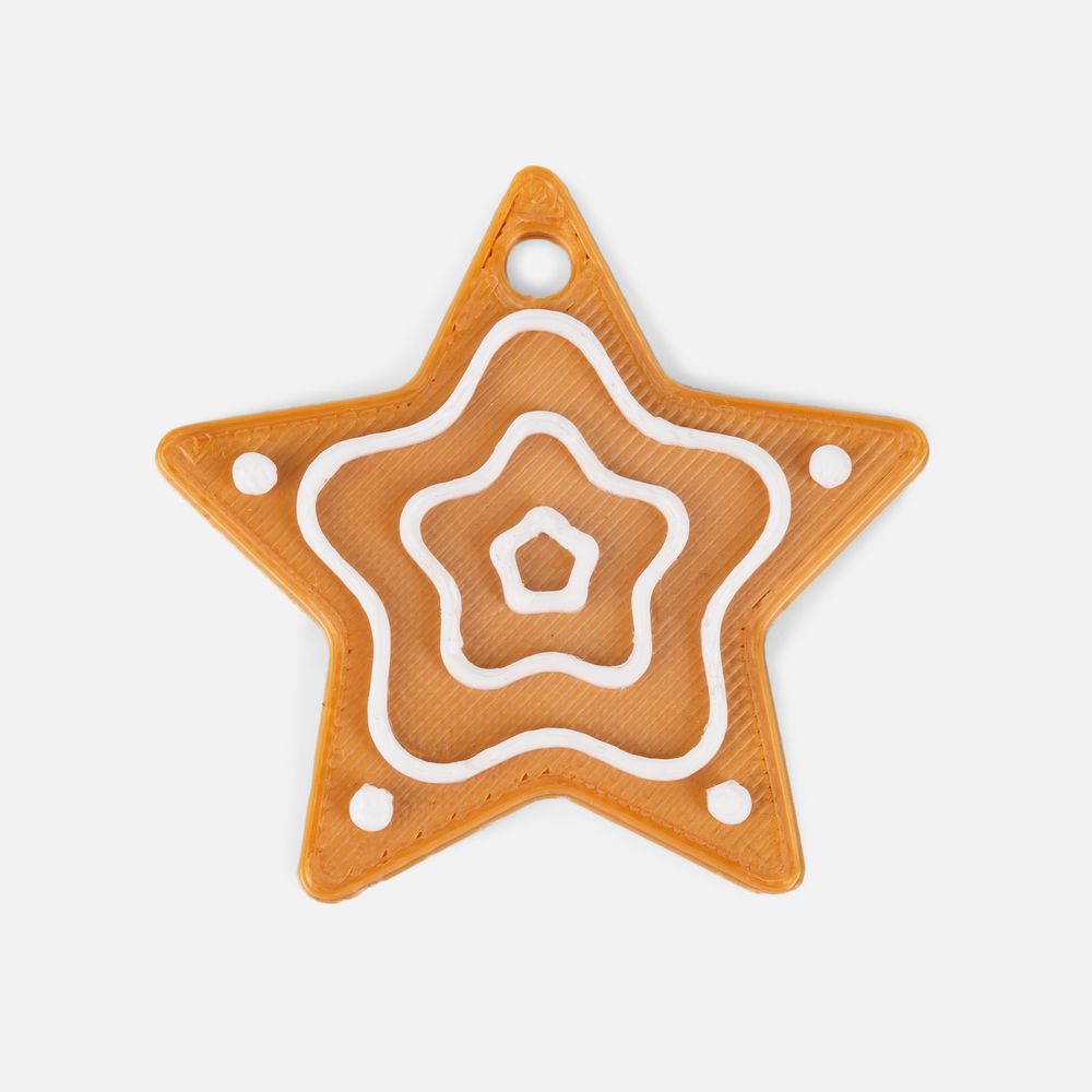 Мини-подвеска «Пряник», 3D-печать на заказ, звездочка с логотипом