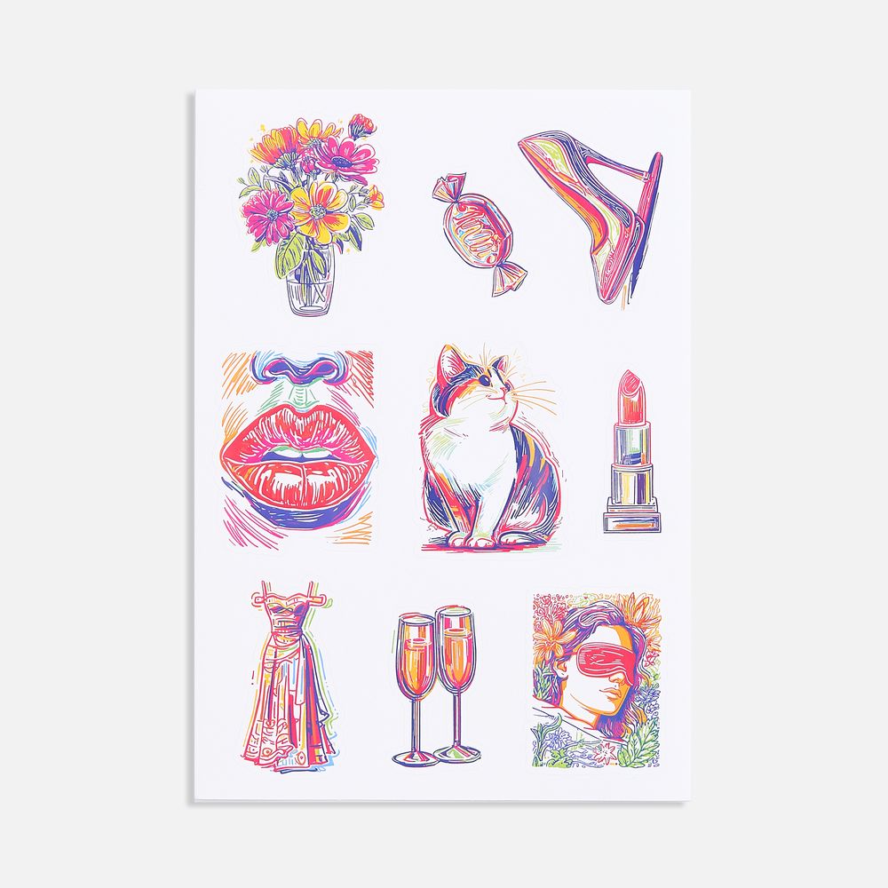 Стикерпак бумажный Thematik, для женщин с логотипом