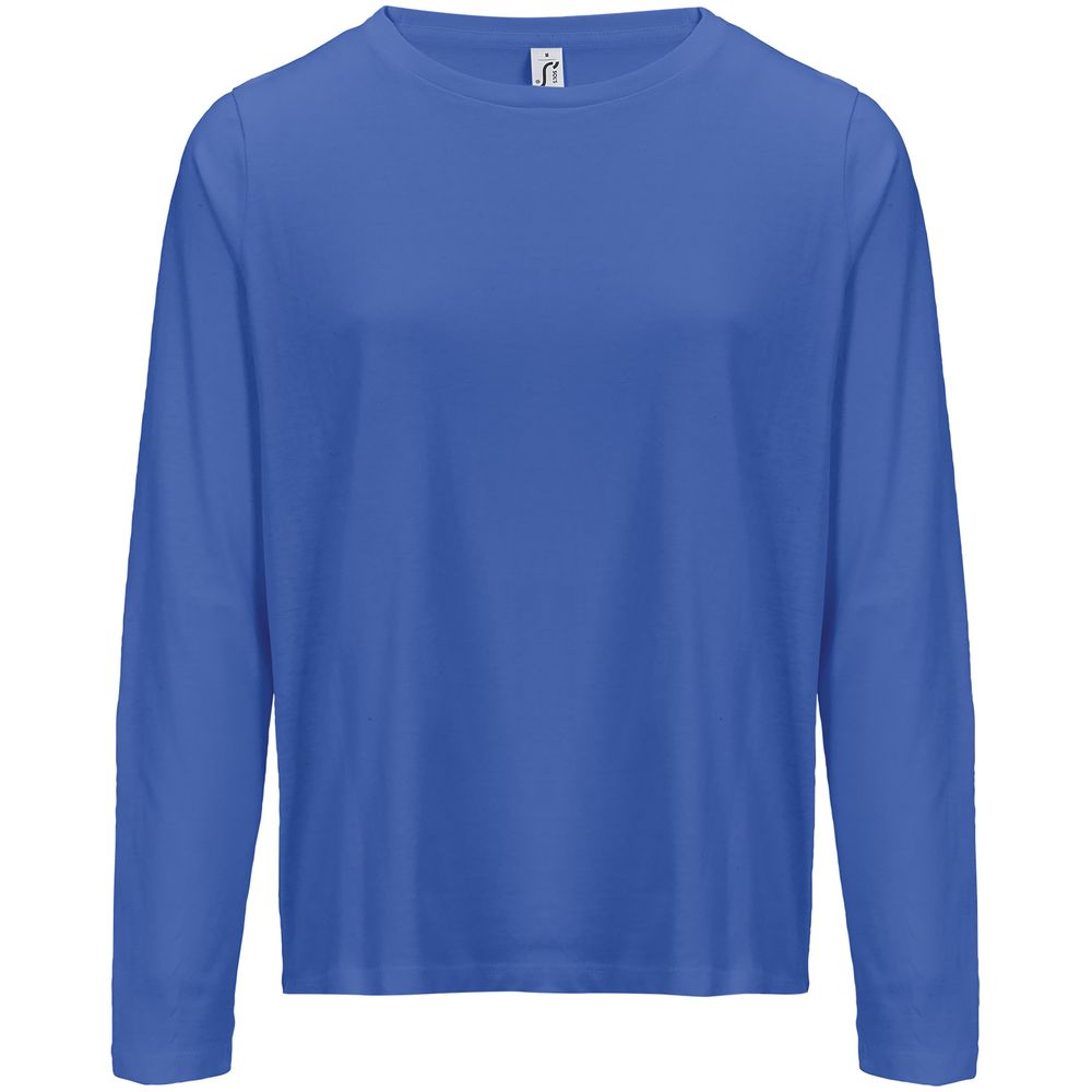 Футболка с длинным рукавом женская Monarch Women, ярко-синяя с логотипом