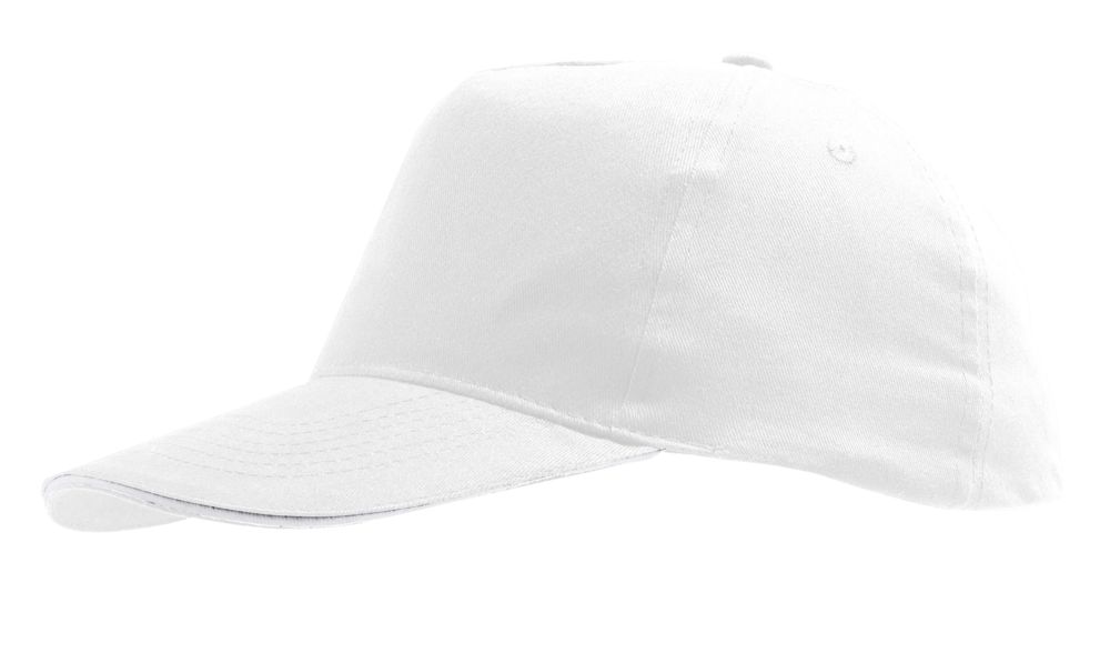 Бейсболка Sunny, белая с логотипом