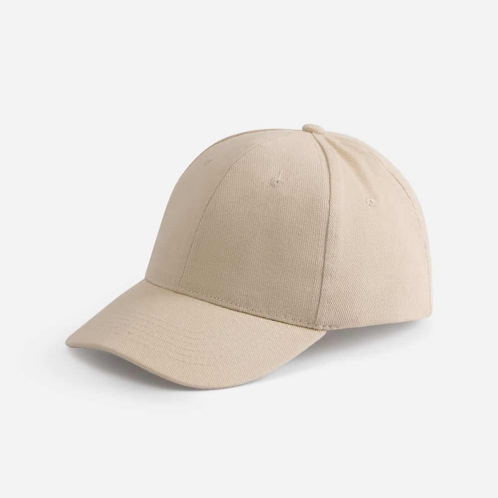 Бейсболка Buffalo, бежевая с логотипом