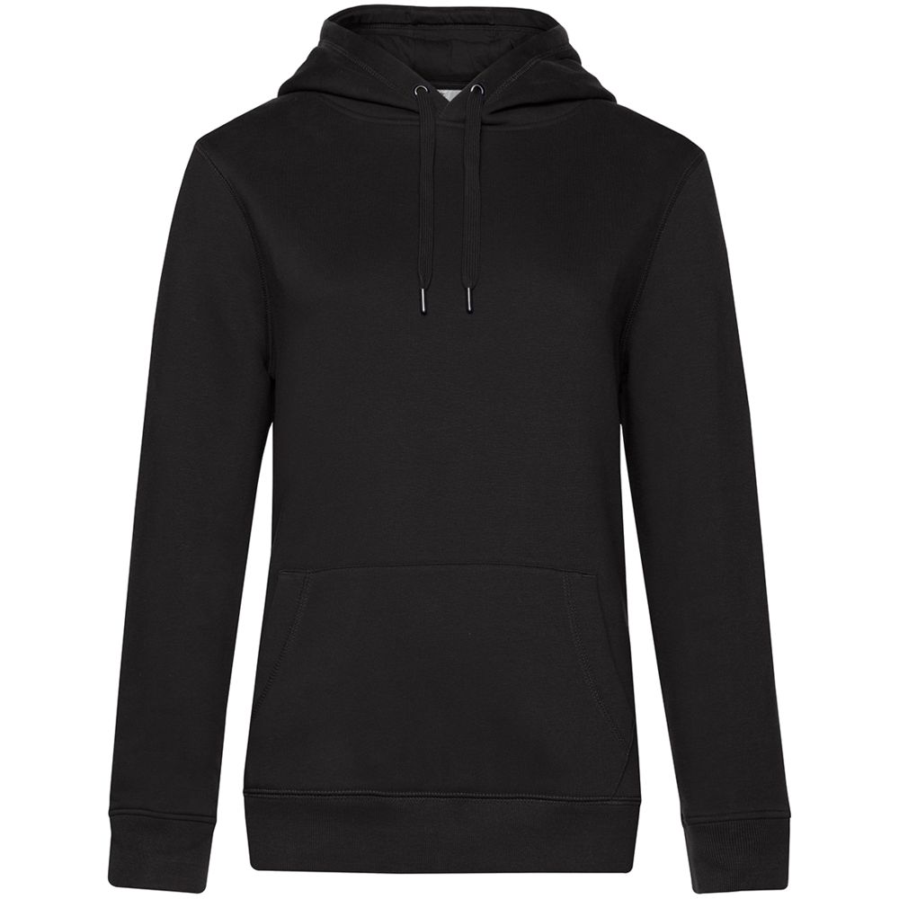 Толстовка с капюшоном женская Queen, черная с логотипом