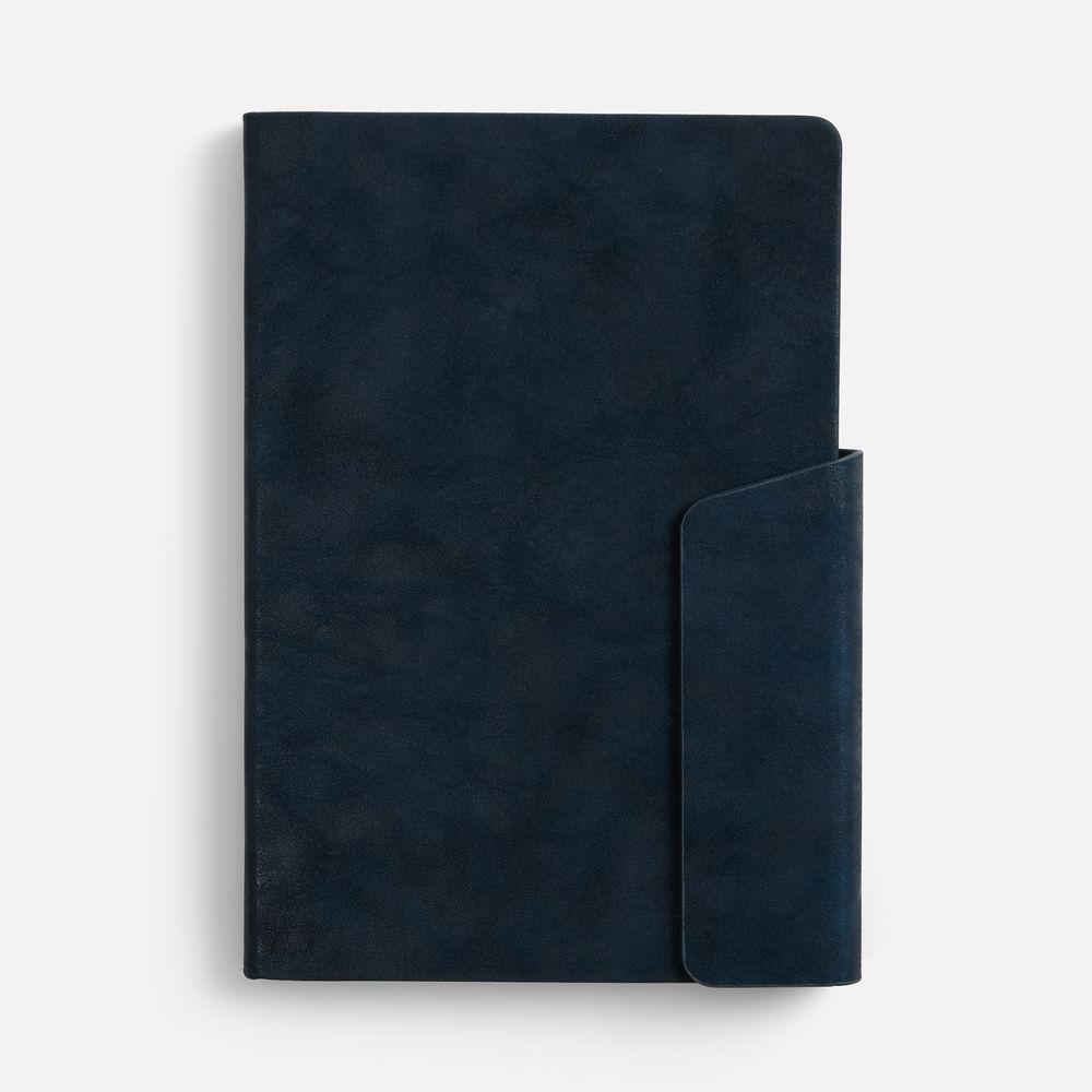 Ежедневник Leadmark, недатированный, синий с логотипом