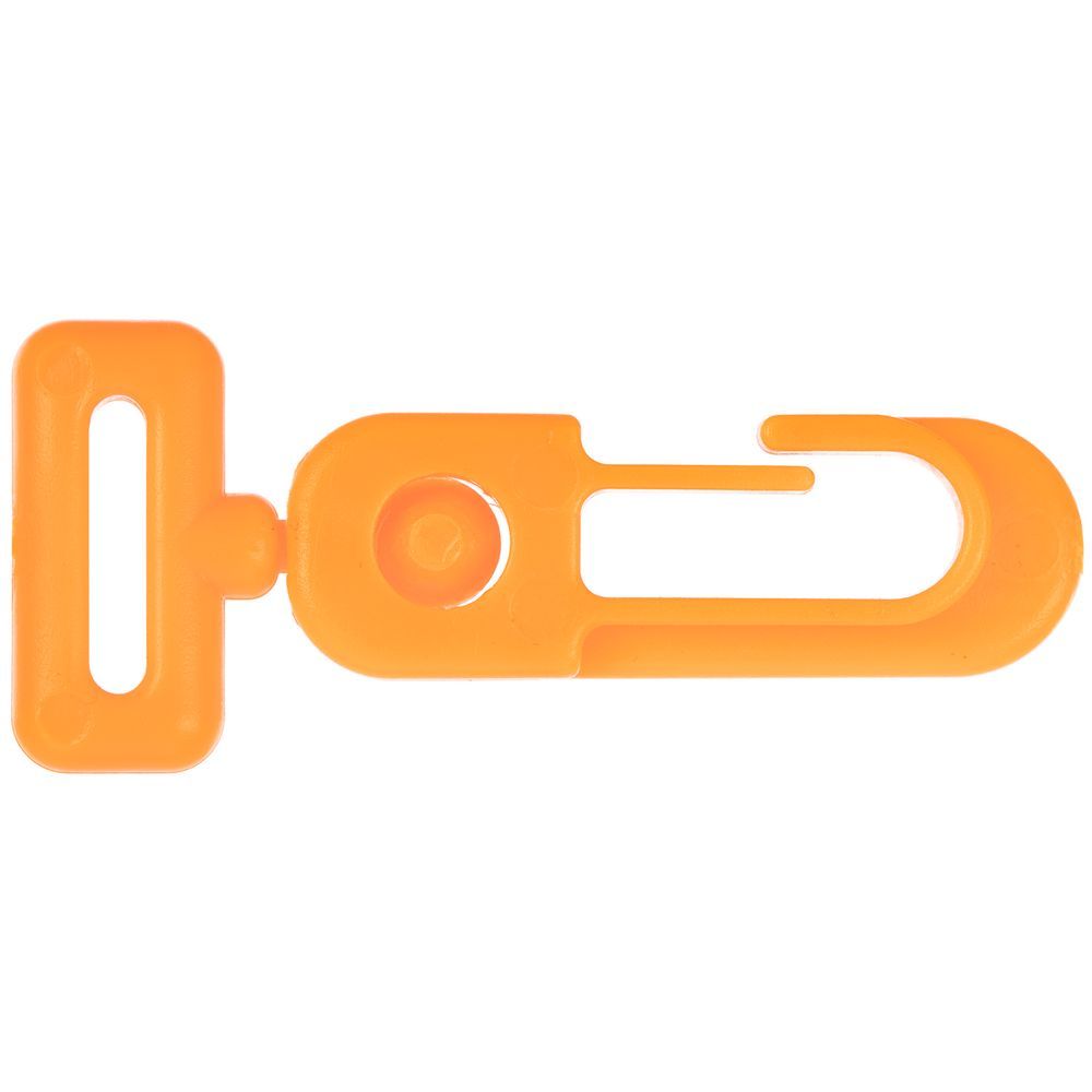 Застежка-карабин Carabine, S, оранжевый неон с логотипом
