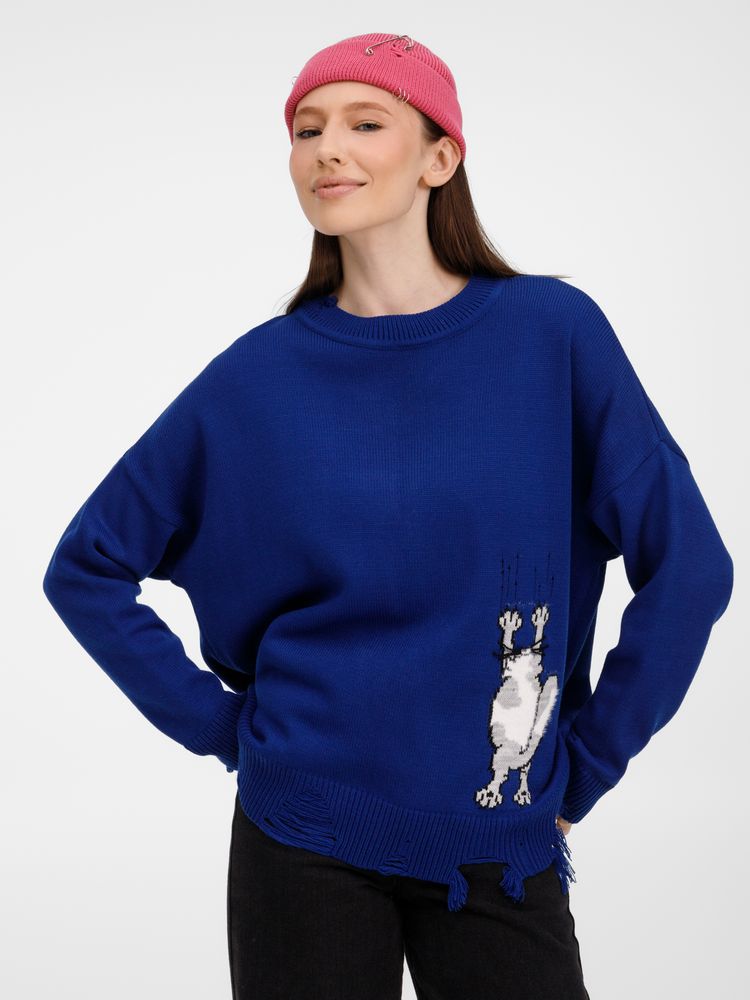 Джемпер Sharpick, темно-синий (кобальт) с логотипом