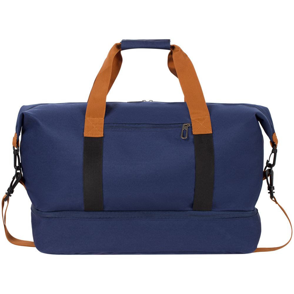 Сумка дорожная Incluso, синяя с логотипом