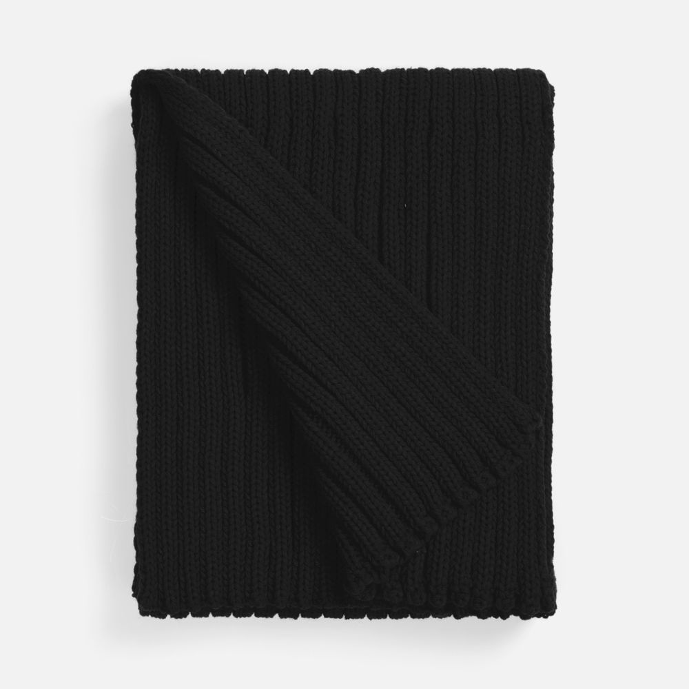 Шарф HappyGo, черный с логотипом