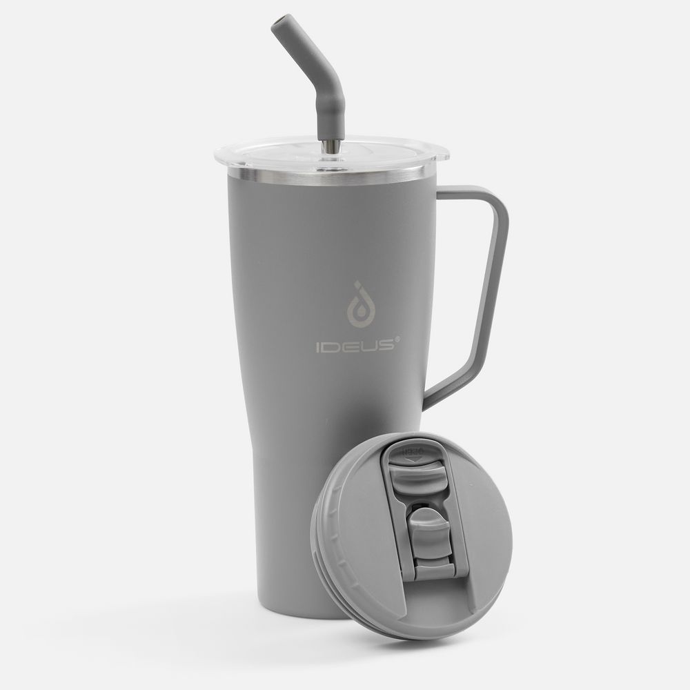 Термостакан Kasumigaoka, серый с логотипом