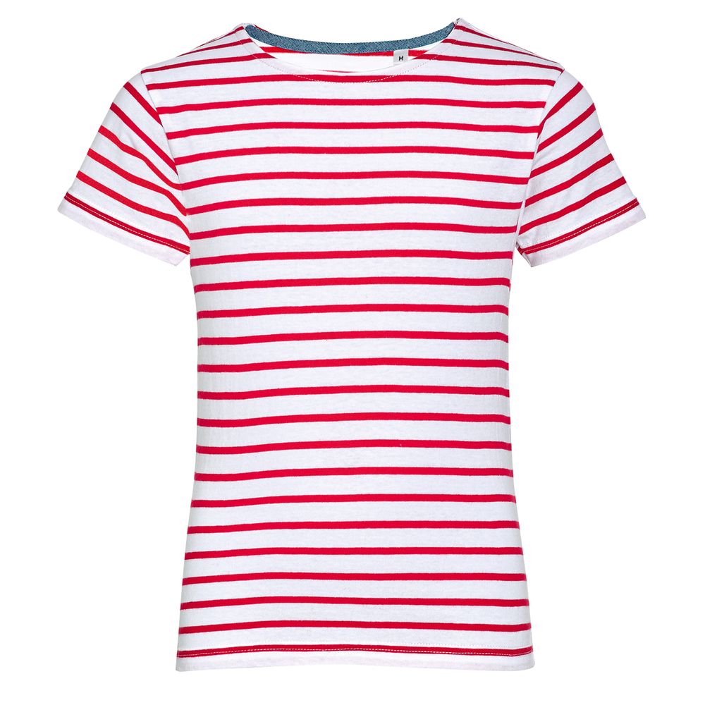 Футболка детская Miles Kids белая с красным с логотипом
