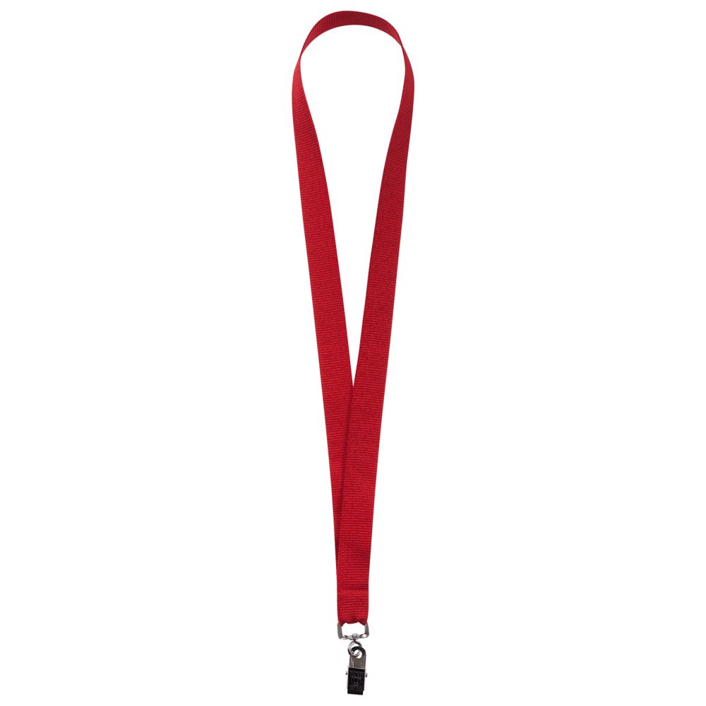 Лента для бейджа Neckband, красная с логотипом