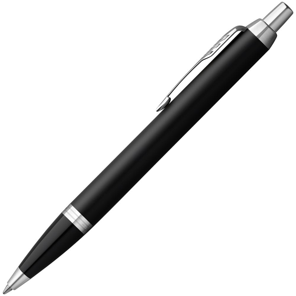 Ручка шариковая Parker IM Essential Muted Black CT, черная с логотипом