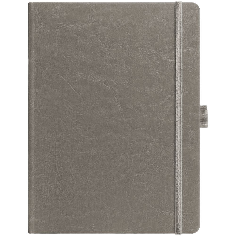 Еженедельник Lucky, недатированный, серый с логотипом