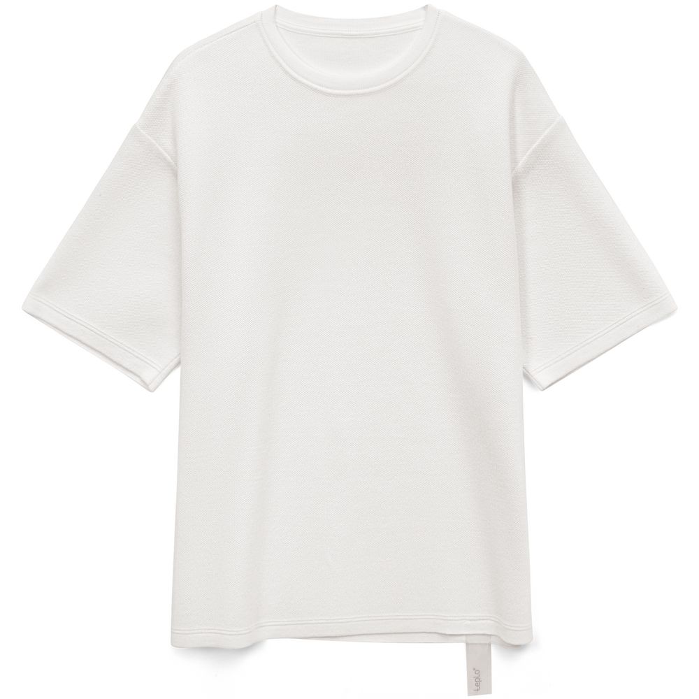 Джемпер с коротким рукавом Siluetti Volumica, молочно-белый с логотипом