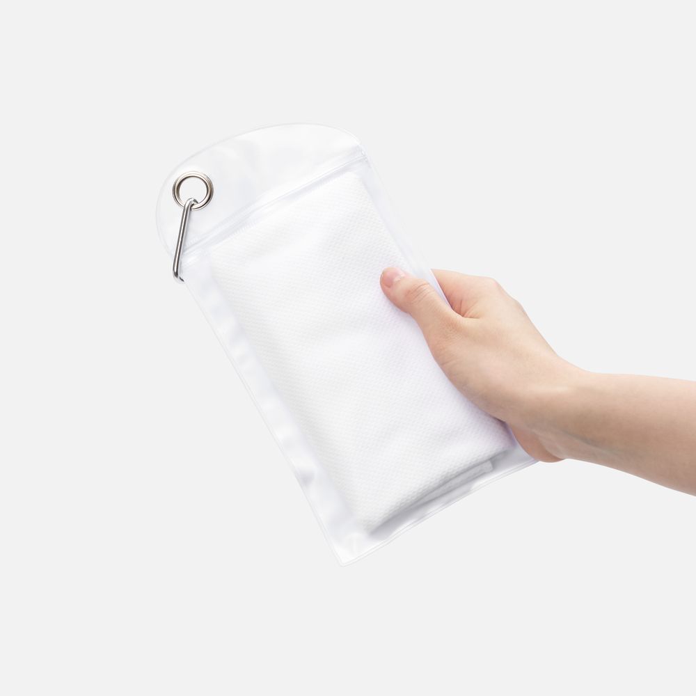 Охлаждающее полотенце Baffin, белое с логотипом