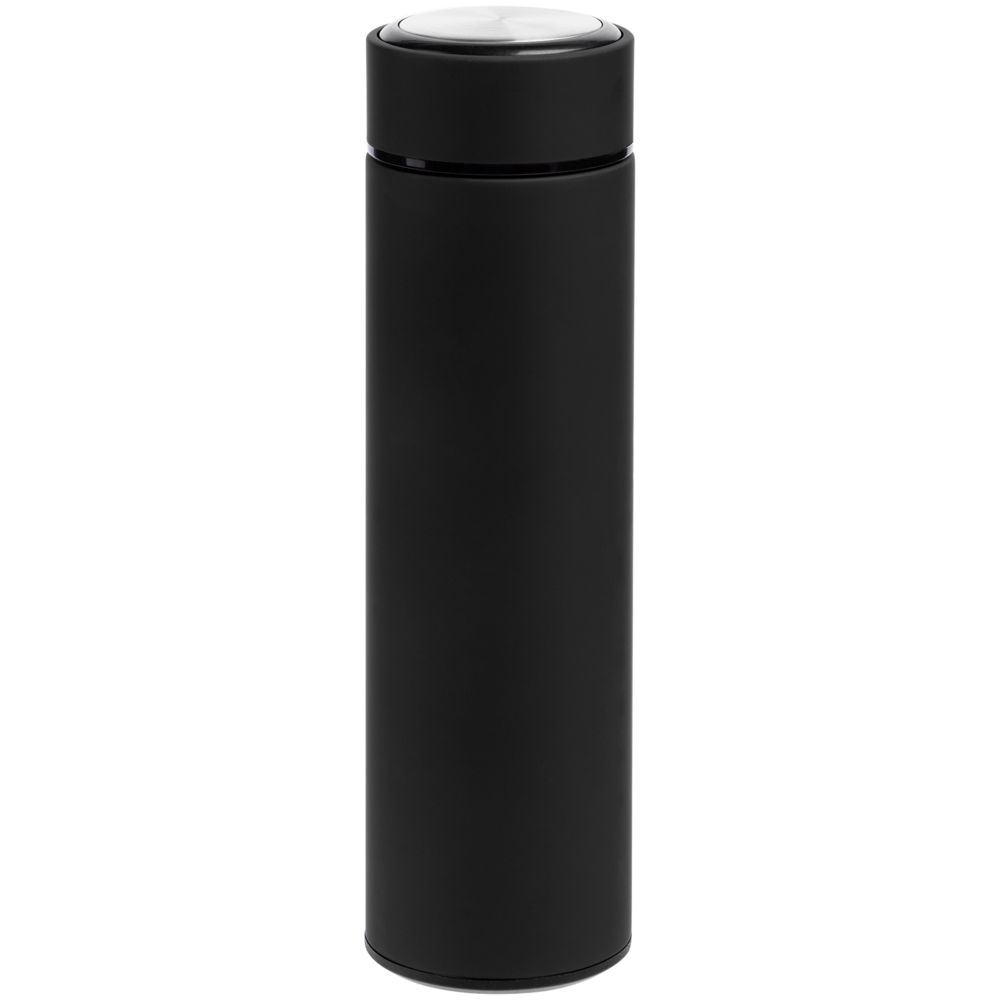 Термос с ситечком Percola, черный с логотипом