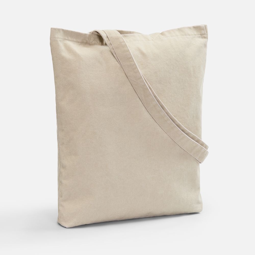 Сумка для покупок Berwi, бежевая с логотипом