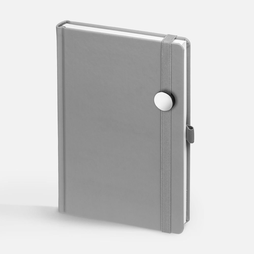 Ежедневник Favor Metal, недатированный, серый с логотипом