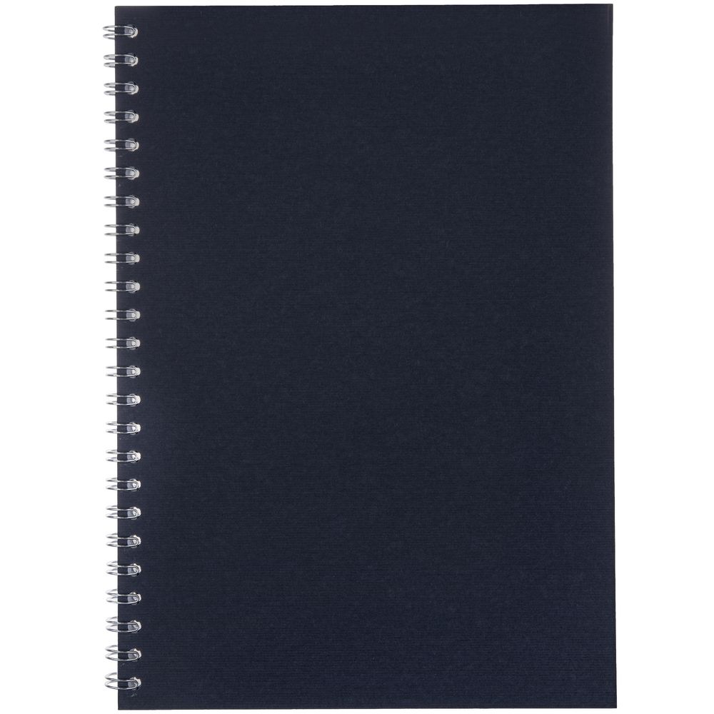 Блокнот Salvador в клетку, синий с логотипом