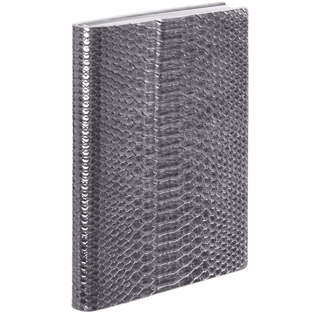 Ежедневник Anaconda, недатированный, серебристый с логотипом