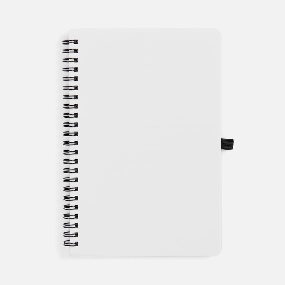 Блокнот на пружине Stone Line, белый с логотипом