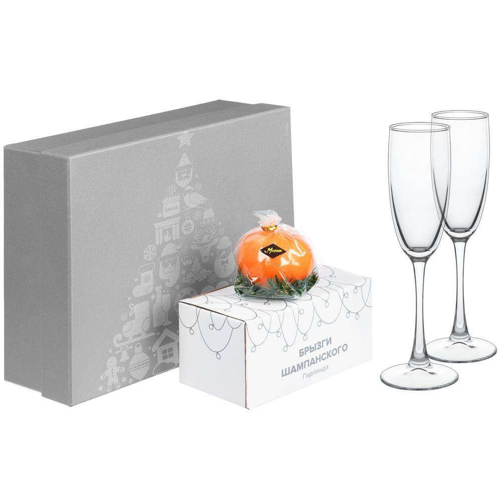 Набор Sparkling Year со свечой «Мандарин» с логотипом