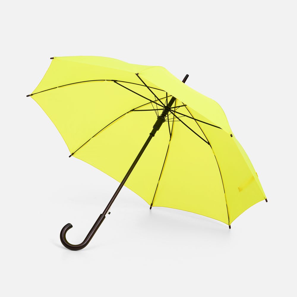 Зонт-трость Standard, желтый неон с логотипом