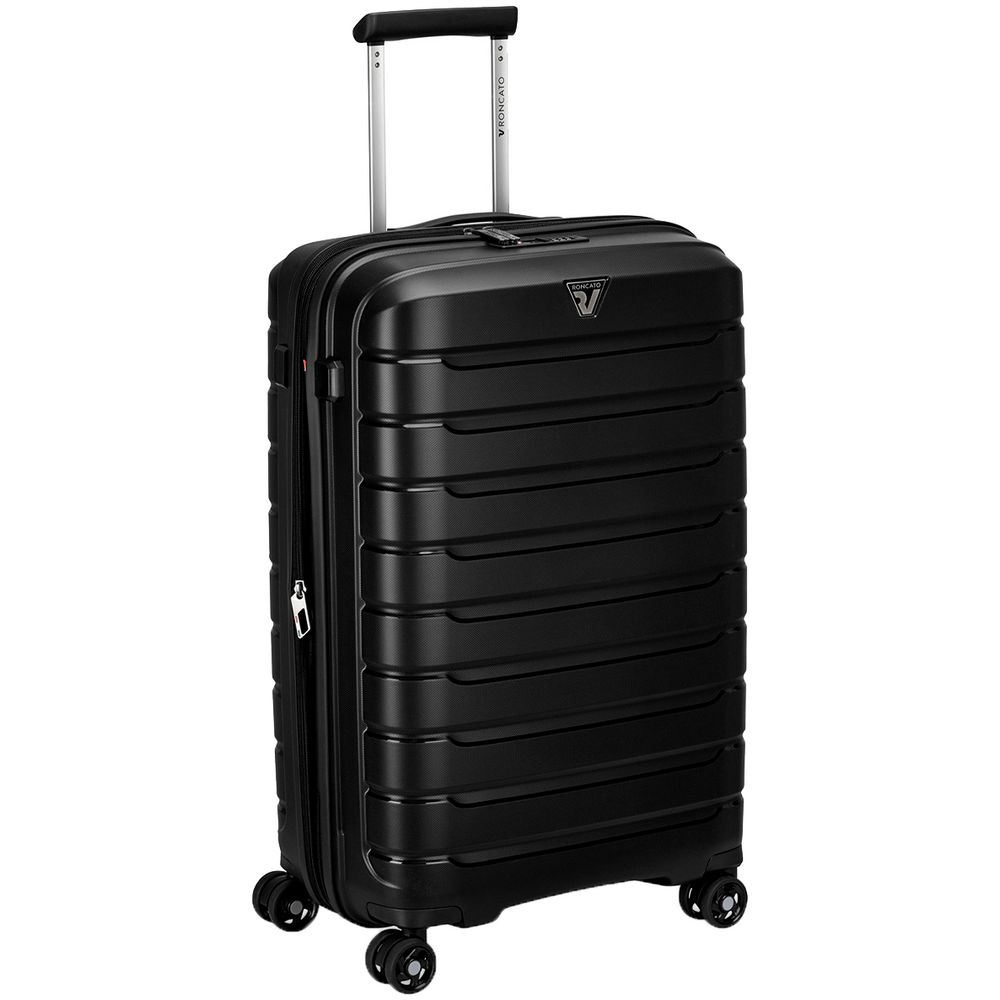 Чемодан Butterfly M, черный с логотипом