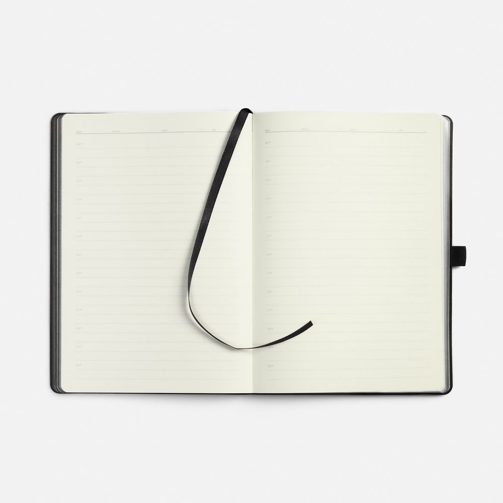 Ежедневники с логотипом с печатью логотипа. Ежедневник Peel Flex, недатированный по цене 939 ₽ руб. (артикул 26687.30) Ежедневник Peel Flex, недатированный, черный