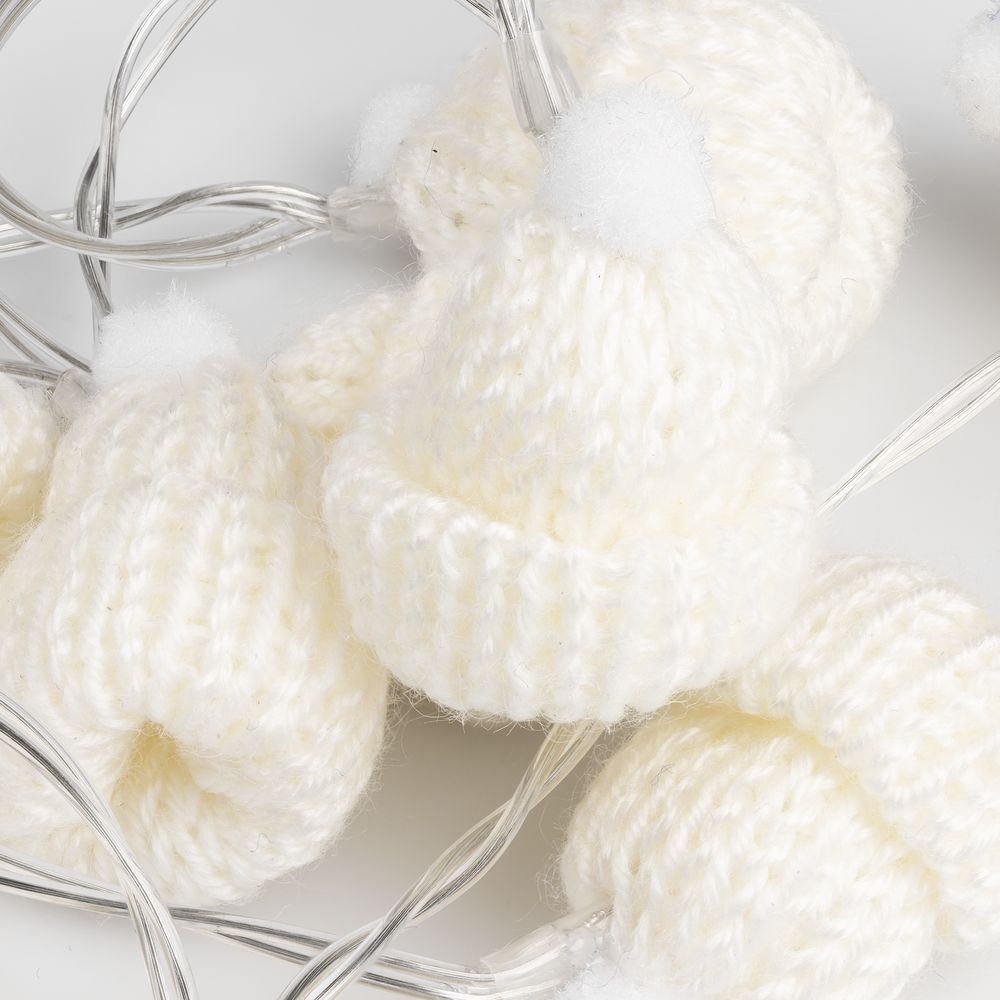 Гирлянда Cosy Poms, белая с логотипом