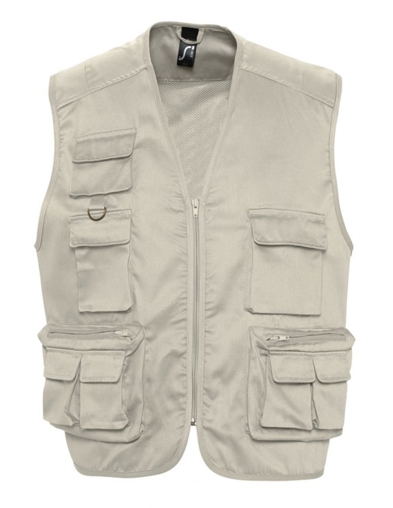 Жилет фотографа Wild 200 бежевый с логотипом